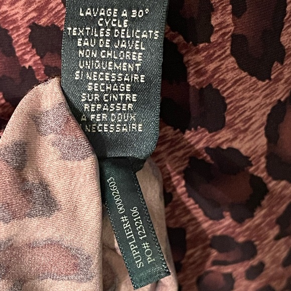 NWT Lauren Ralph Lauren Leopard Print Bodycon Cinched Midi Dress Sz 2 - Picture 5 of 8